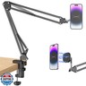 VRIG Magnetic Phone Holder Mount for Desk,MagSafe Flexible Overhead Phone Mount Stand,360° Free Adjustable Long Arm Cell Phone Stand for Desk/Bed for iPhone and More/Android,Magnetic Ring Included