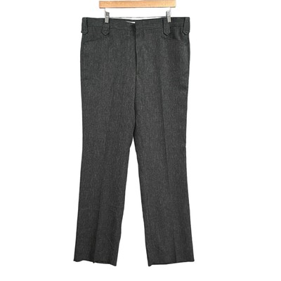 Circle S Western Ranch Pants Mens Sz 40 Rockabilly Cowboy Gray Raw Hem Boot Cut 