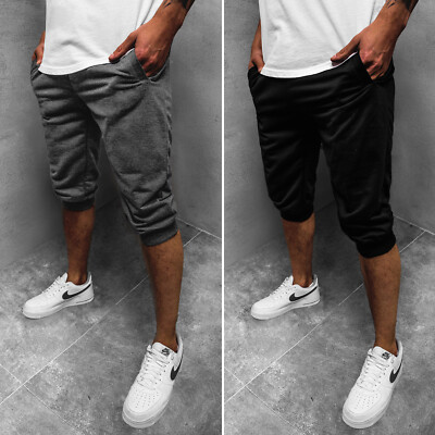 Kurzhose Sporthosen Shorts Jogging Bermudas Kurze Hose Unifarben Herren OZONEE