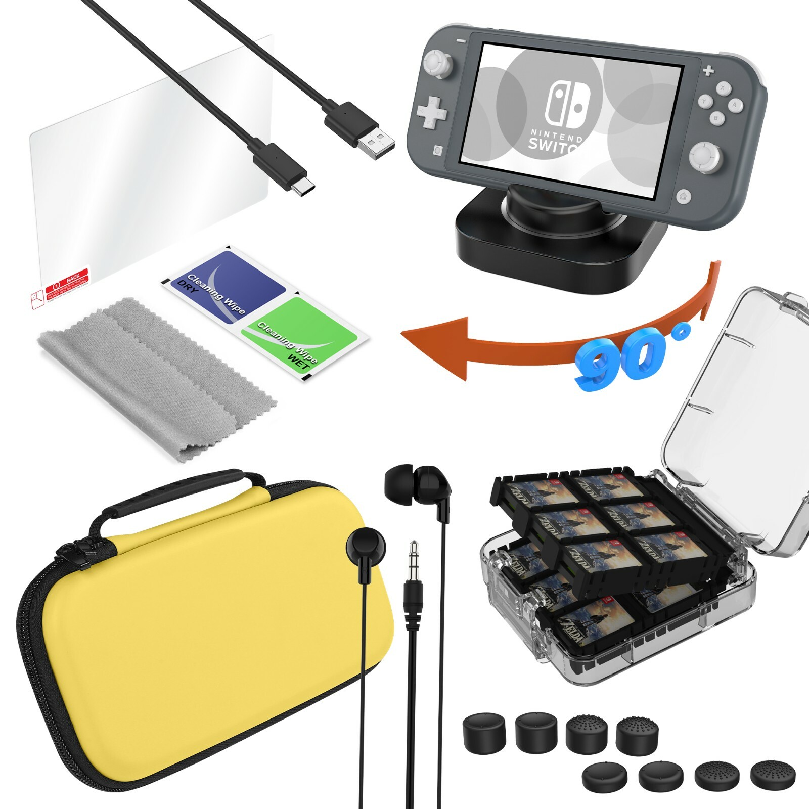 Nintendo Switch Lite 15-Piece Deluxe Accessory Pack Includes