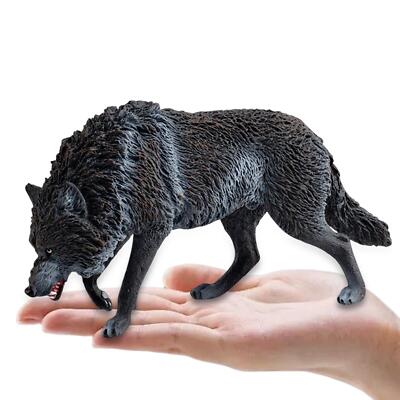 Wolf Figurine, Realistic Detailed Action Figure, Cake Toppers Collection Crafts,