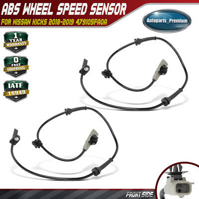 2xFront Left &Right ABS Wheel Speed Sensor for Nissan Kicks 2018-2019 479105FA0A