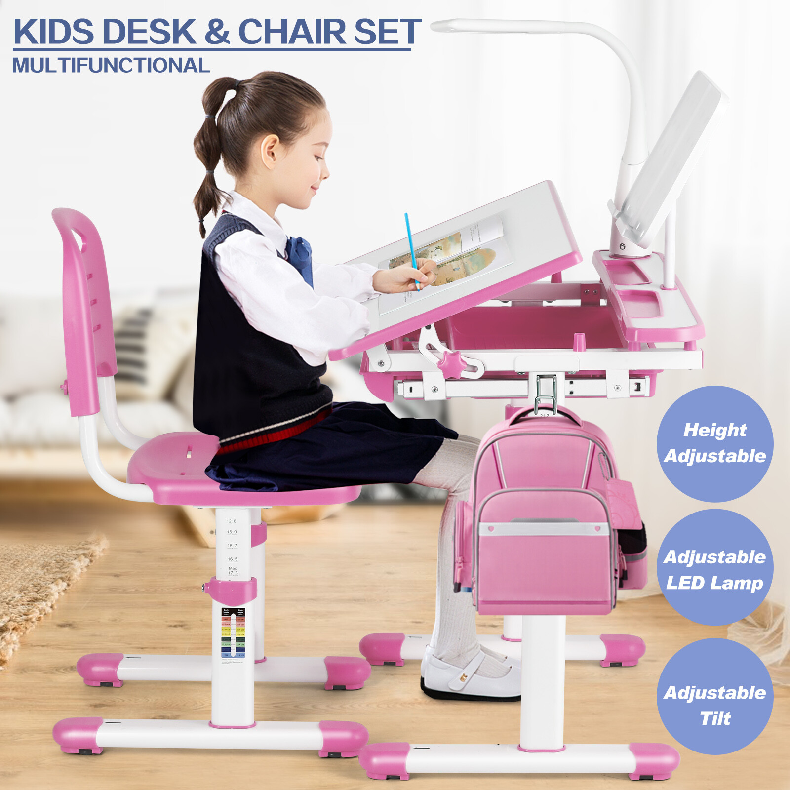 girl desk and chair set