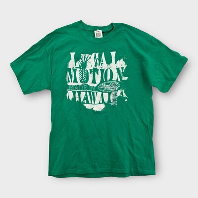 Local Motion Hawaii T Shirt Mens Large Green Cotton Pineapple Short Sleeve NEW