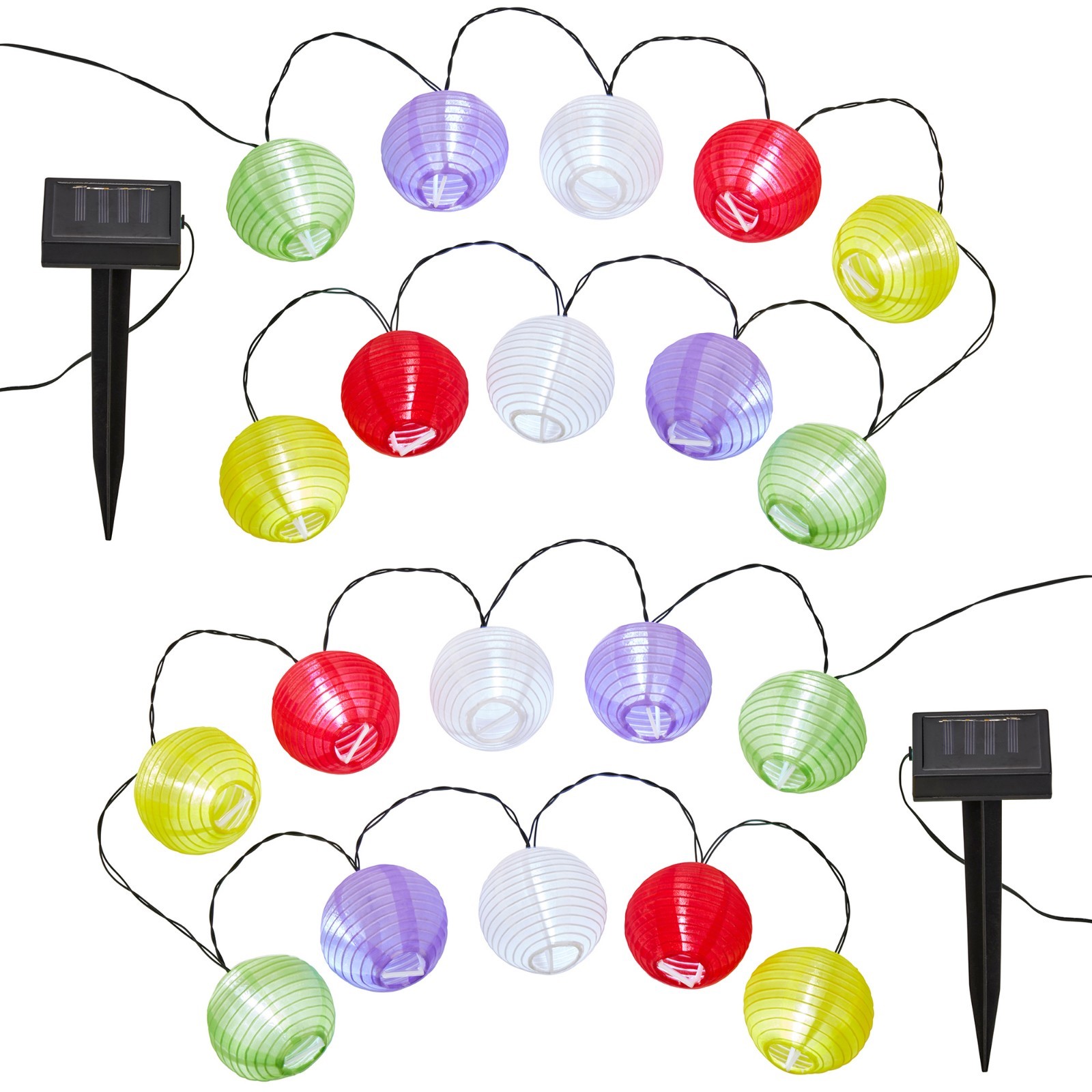 LED String Fairy Lights Solar Powered Indoor Outdoor Party ...