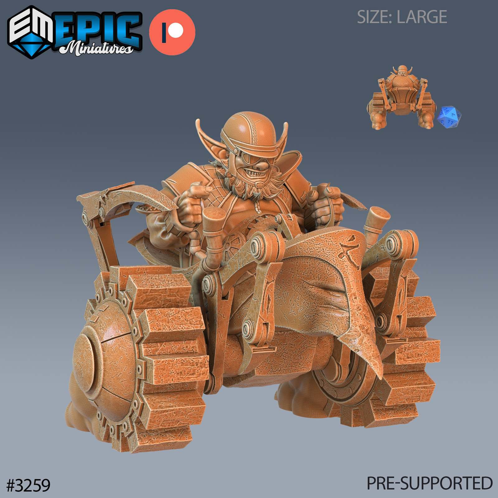 Epic Miniatures Steam Inventions Wheelchair Goblin - 28mm - Sci-Fi Wargaming - Picture 5 of 5