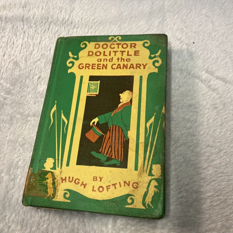 Doctor Dolittle And The Green Canary, Hugh Lofting, Dj, 1950, 1st Edition