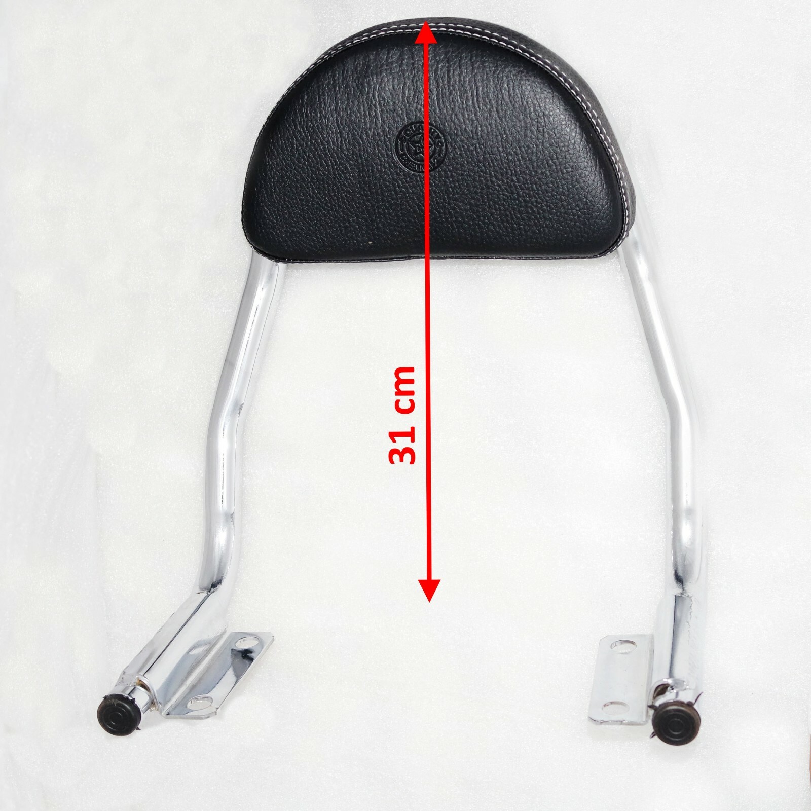 Fits Royal Enfield Twins Interceptor 650 cc Back Rest Steel Chrome Cushion 