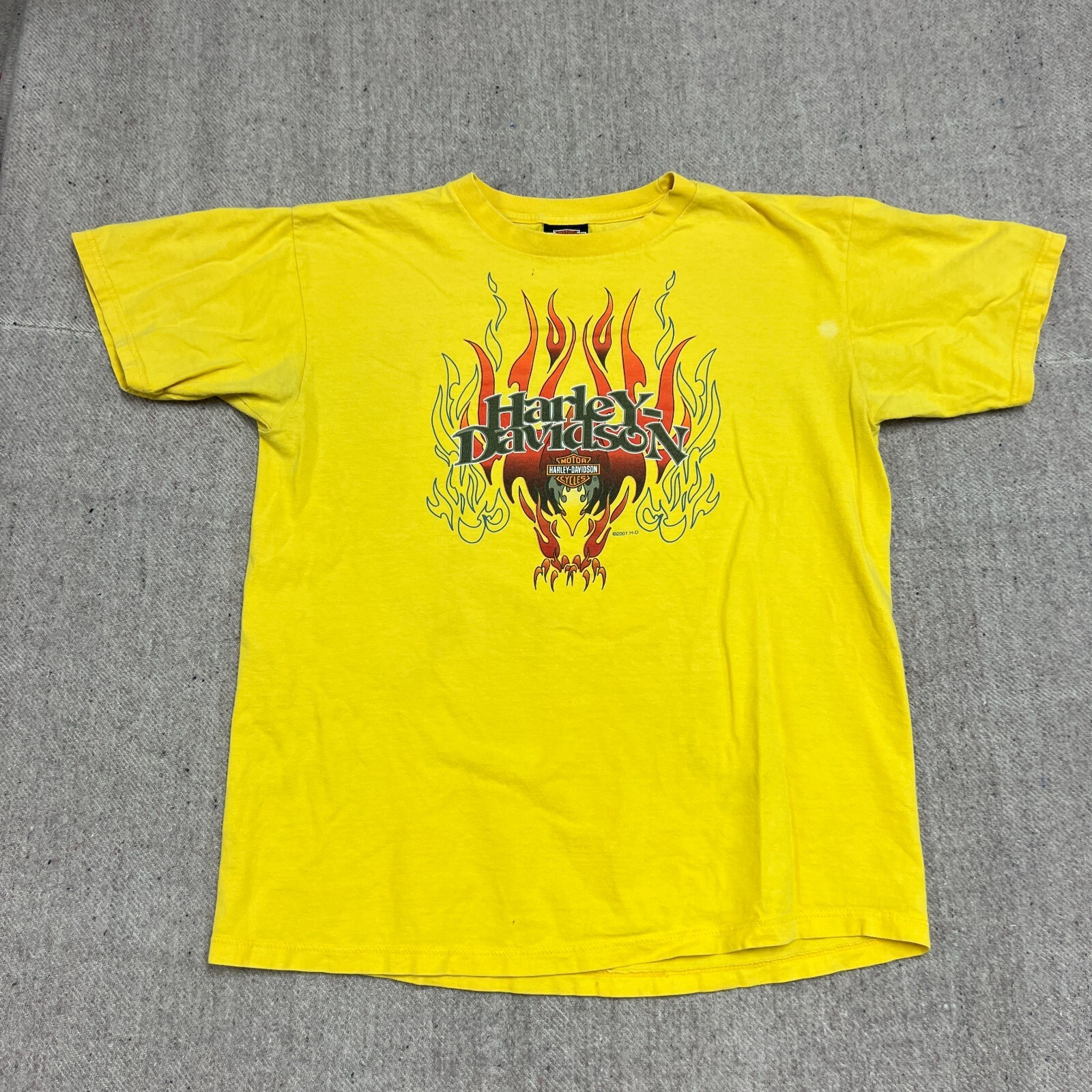 00s HARLEY-DAVIDSON USA製 Flame L/S Tee L Vintage Harley Davidson Shirt Mens XL Black 2000s Long