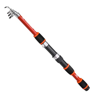 Portable Fishing Pole Comfortable Grip Telescopic Rod with Ergonomic Handle