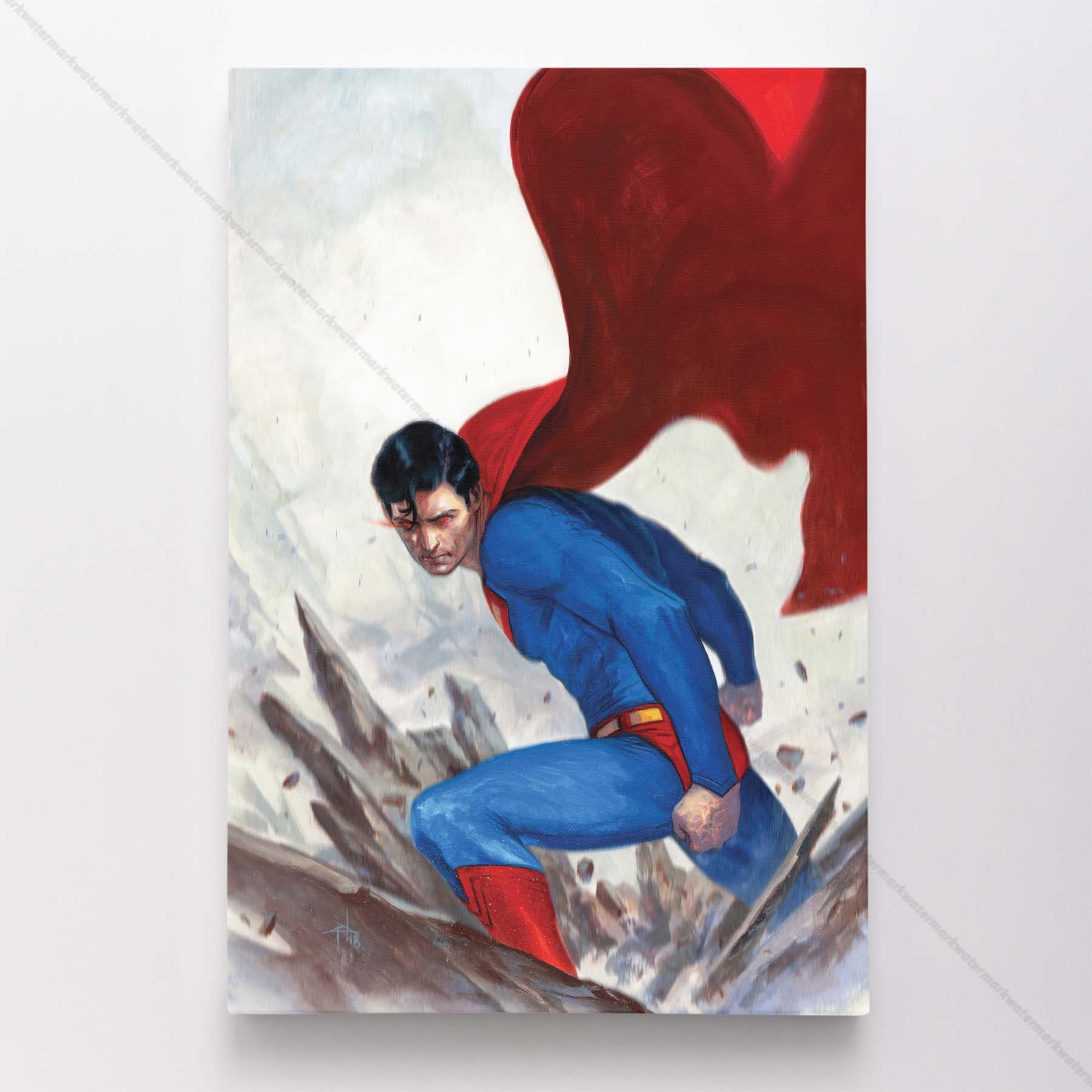 Superman Poster Canvas DC Comic Book Cover Justice League Art Print #3027