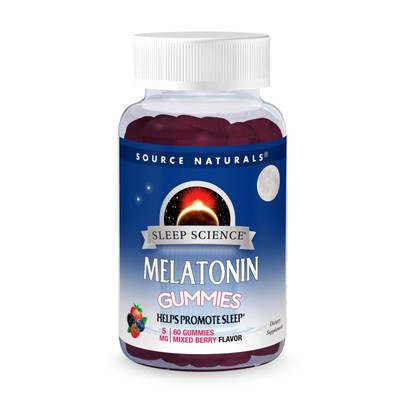 Source Naturals, Inc. Sleep Science Мелатонин 5 мг Ягодная смесь 60 жевательных конфет