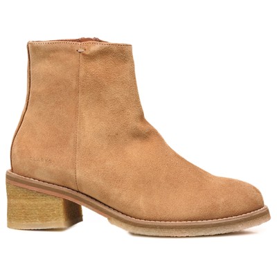 CLARKS ORIGINALS CLARKS ORIGINALS DAMEN STIEFEL AMARA CREPE CASUAL SLIP-ON ZIP-UP HEELED SUEDE