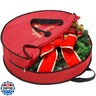 BALEINE 1 Pack Wreath Storage Container, Christmas Wreath Storage Bag with Reinforced Handle for Holiday Xmas (Red, 30