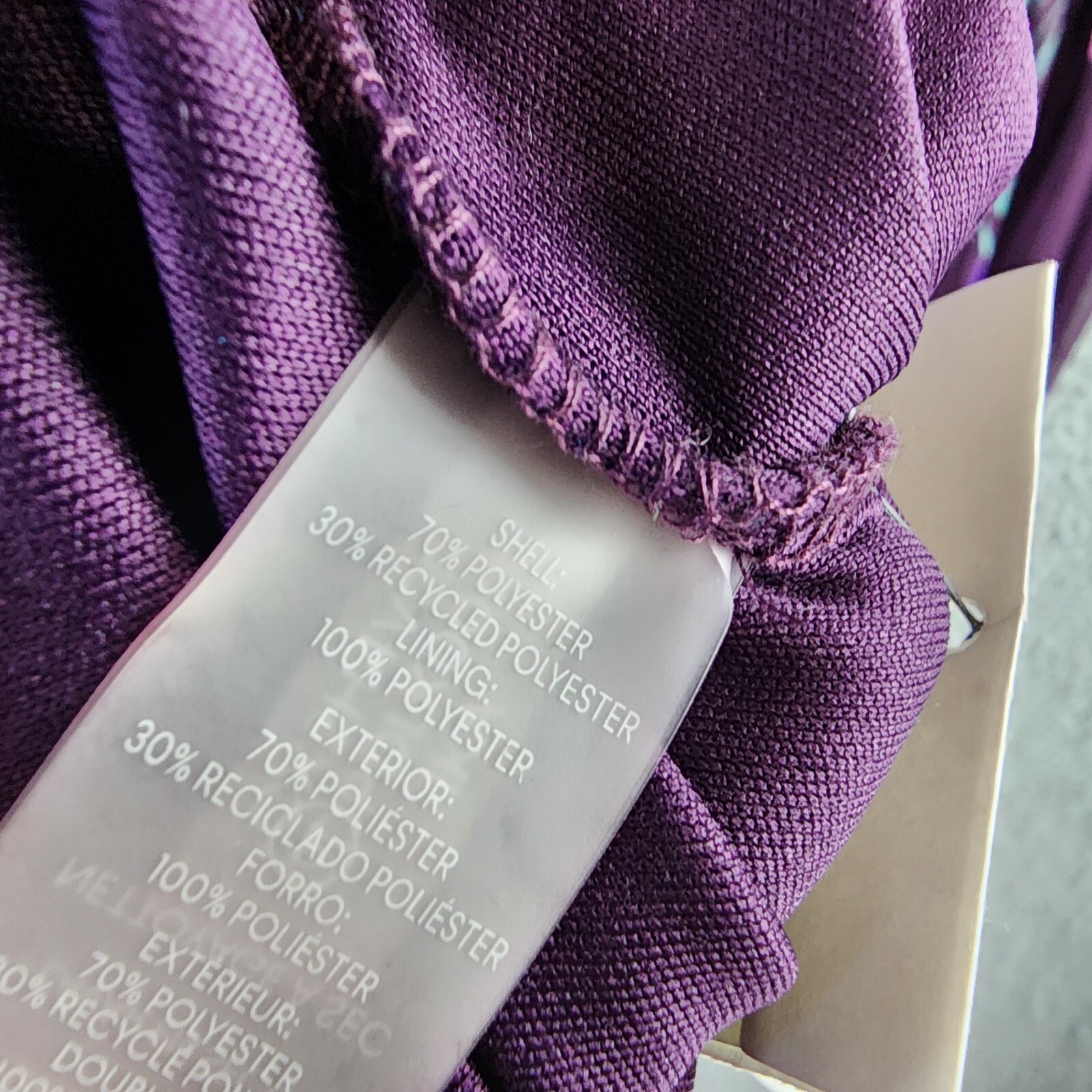 Calvin Klein Plus Size Floral Wrap Dress Women's 20W Eggplant Multi Back Zip - Picture 9 of 12