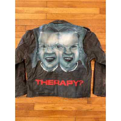 VTG L.A. Roxx Leather Motorcycle Biker Jacket Custom Rare Therapy Conjoined Twin