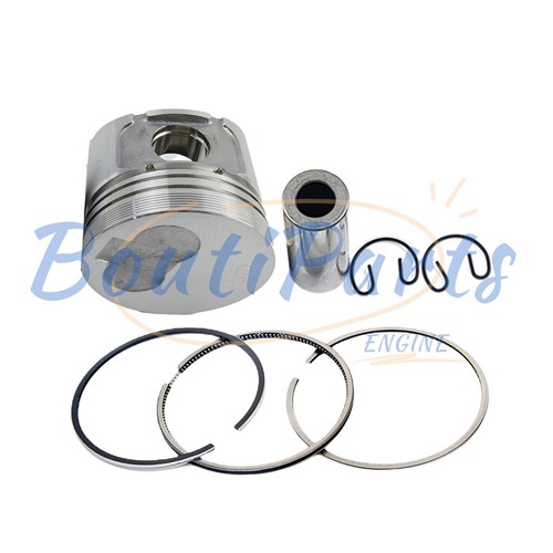 3TN66 Piston+Piston Rings Fits Yanmar 3TN66 3TN66UJ 3TN66-UJ