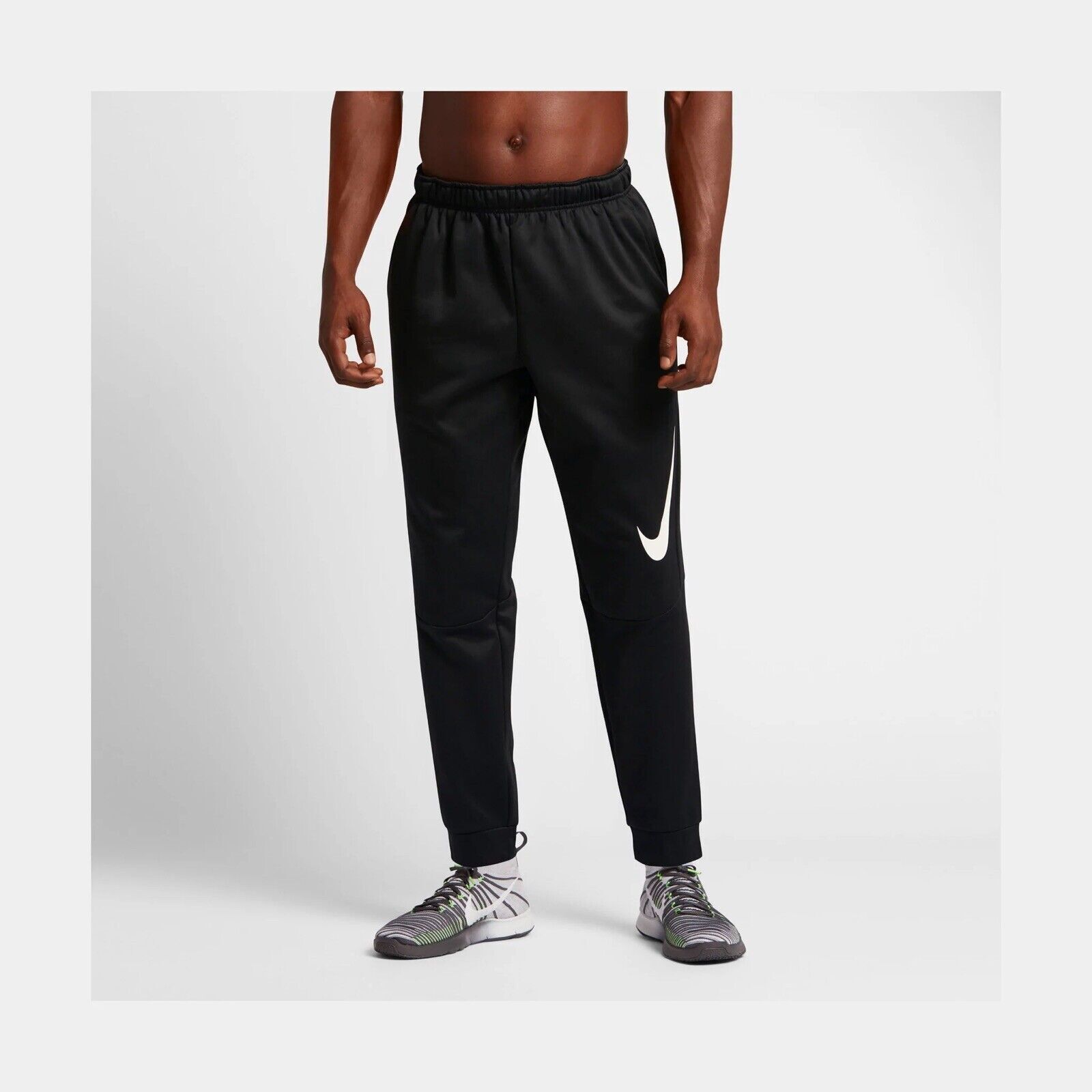 NWT Nike Men's Big & Therma Fit Graphic Tapered GX Swoosh Pants 800317-010 NWT Nike Men's Big & Therma Fit Graphic Tapered GX Swoosh Pants 800317-010