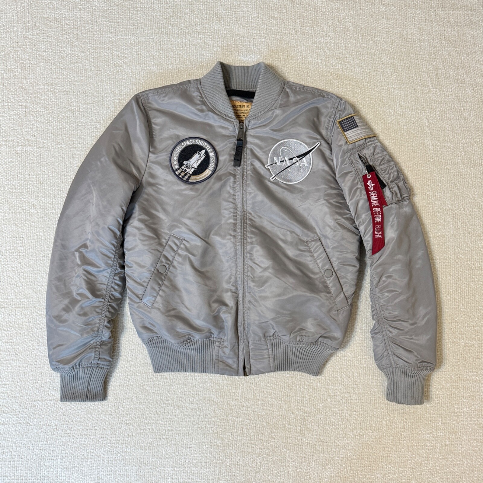 Alpha Industries MA-1 NASA 100th Flight Bomber Nylon Jacket