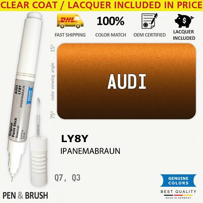 LY8Y Touch Up Paint for Audi Brown Q7 Q3 Y8Y 7V IPANEMABRAUN Pen Stick Scratch C
