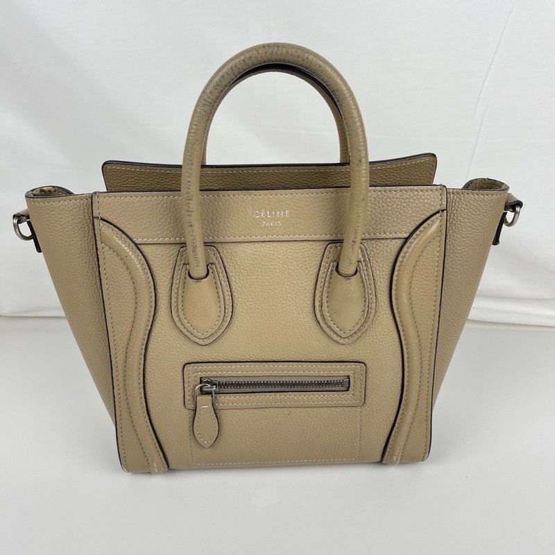 Beige Leather Tote - Authenticity Certified