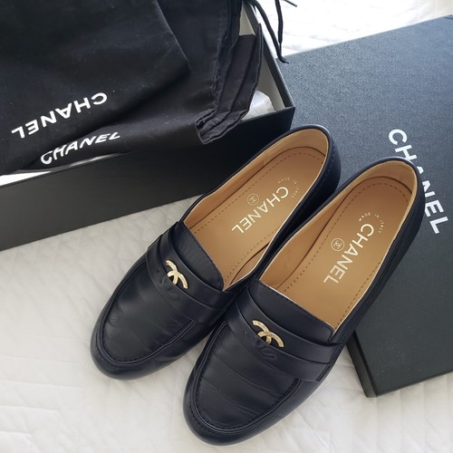CHANEL ローファー 2023/24 AW◇送料込【CHANEL】ローファー カーフスキン ブラック