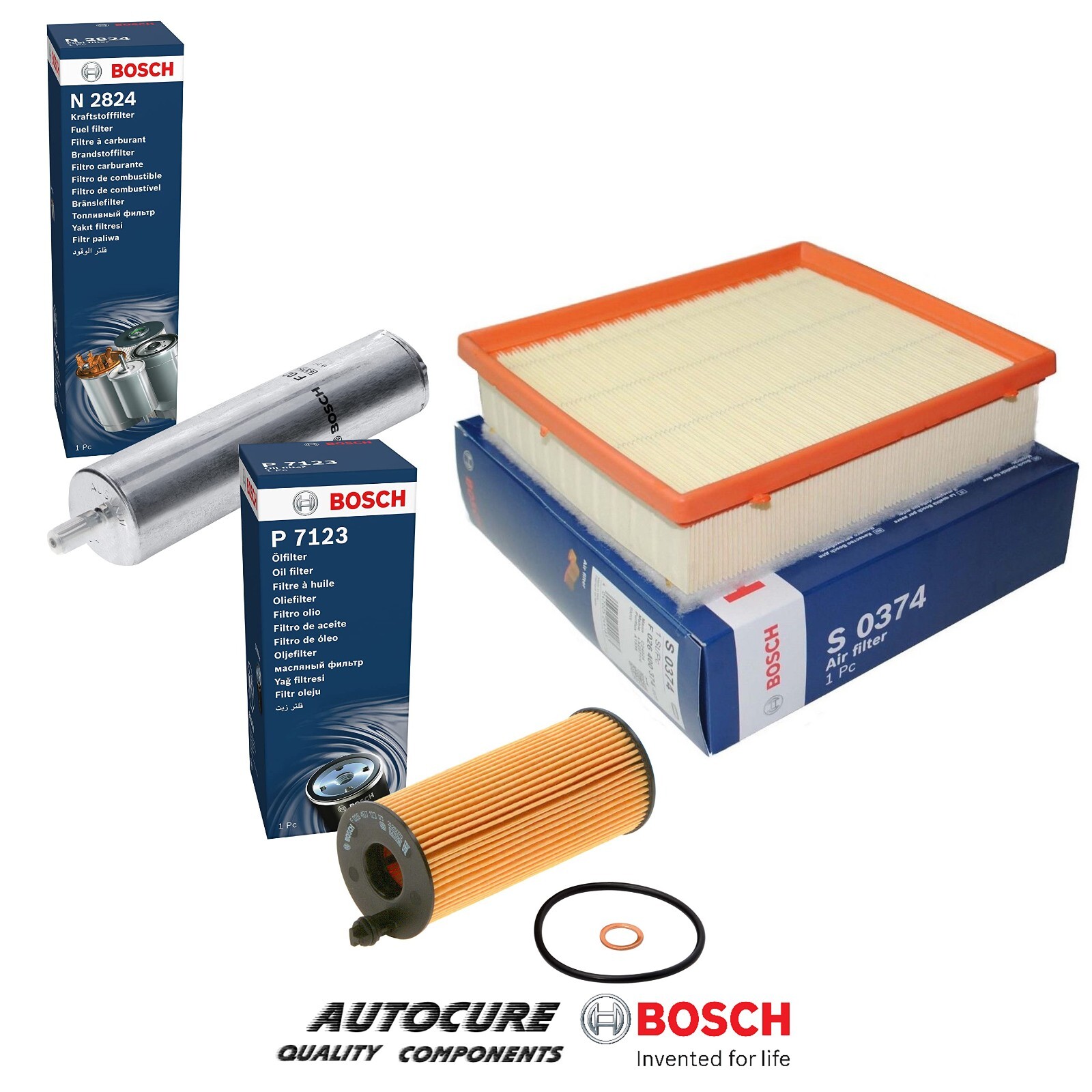 FOR BMW 2 SERIES 218D M SPORT MK1 F22 BOSCH OIL AIR & FUEL FILTER SERVICE KIT