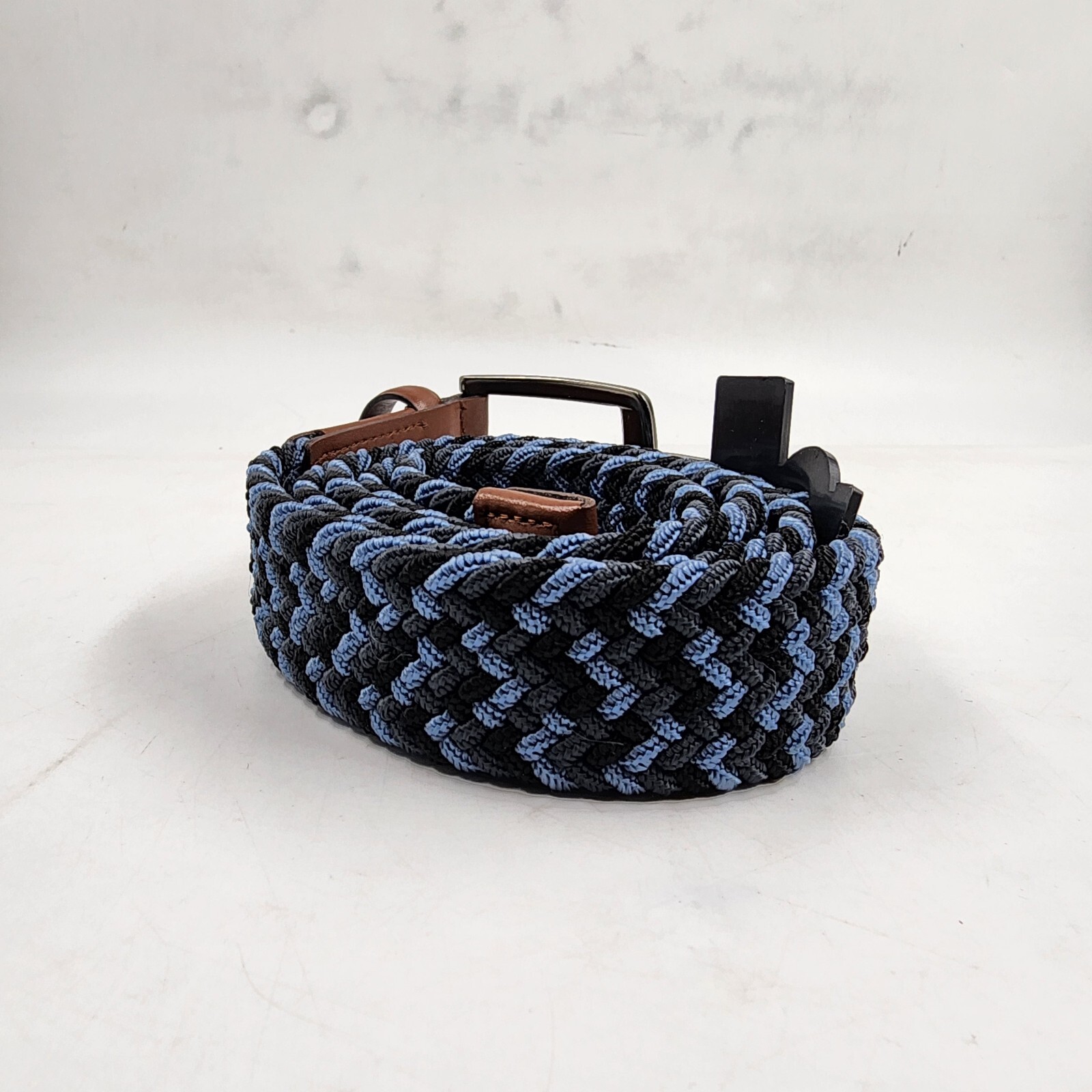 The Men's Store at Bloomingdales Stretch Webbing Belt 40 Blue Multi Single-Prong - Picture 6 of 17