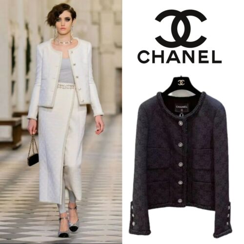 CHANEL 2021 Métiers D'Art 21A Jacquard Little Black Jacket CHANEL 2021 Métiers D'Art 21A Jacquard Little Black Jacket