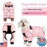 AOFITEE Dog Coat, Waterproof Dog Jacket for Winter, Warm Fullbody Dog Snowsuit, Zip Up Fleece Dog Vest, Cold Weather Dog Coats with Reflective Stripes, Outdoor Windproof Dog Apparel for Small Dogs, M