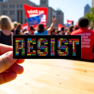 Resist Car Magnet/Bumper Sticker, Banned Books BLM Reproductive LGBT Rights Soc