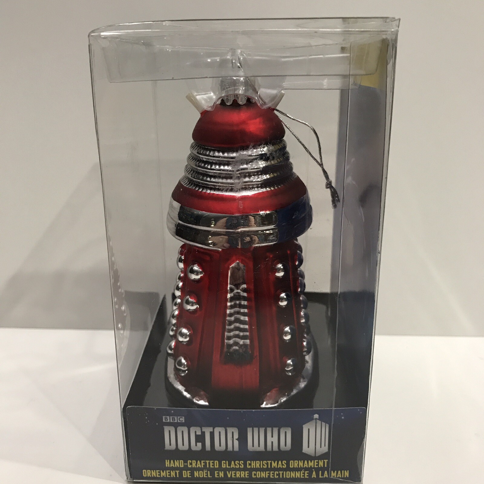 Dr Who Dalek Blown Glass Christmas Ornament Red Drone 5in Kurt S Adler