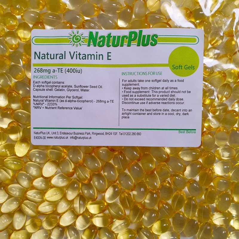 Vitamin E Capsules 100 Pure Natural 400iu X 180 Capsules Naturplus Ebay
