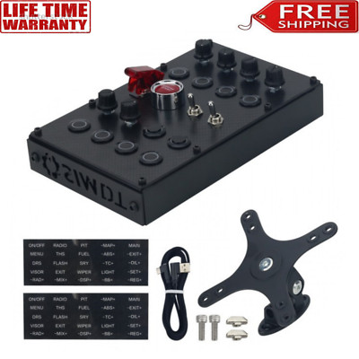 SIMDT Button Box SIM Racing Control Box Racing Simulator with Carbon Fiber Panel
