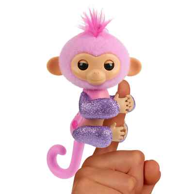Fingerlings Interactive Baby Monkey with Glitter, Ella, 70+ Sounds & Reactions