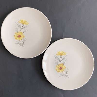 Vintage Ever Yours GOLDEN BUTTON TWO Plates by Taylor, Smith & Taylor 6 3/4''