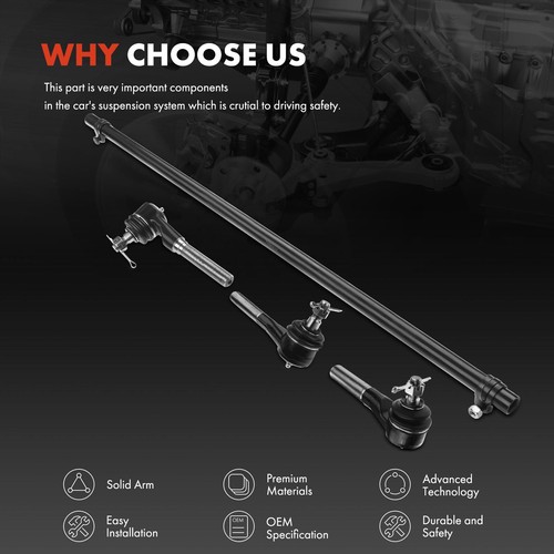 4x Inner & Outer Tie Rod End Kit for Jeep Grand Cherokee Wrangler TJ Comanche