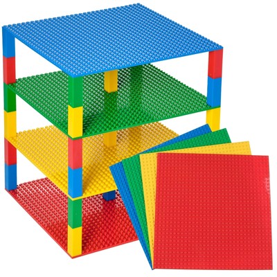 Stackable 10x10 Inch Brik Tower - Multicolor - 34 Pc