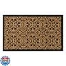 MSI Black Encaustic Coir Doormat 22 inch x 36 Inch Heavy Duty Mat, Indoor and Outdoor Doormat, Water Resistant, Easy Clean Mats for Entry, Garage, Patio, High Traffic Areas, Black - Beige