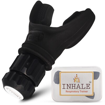 Inhale Respiratory Trainer Breathing Exercise Device - Compact Pure Silicone Lun