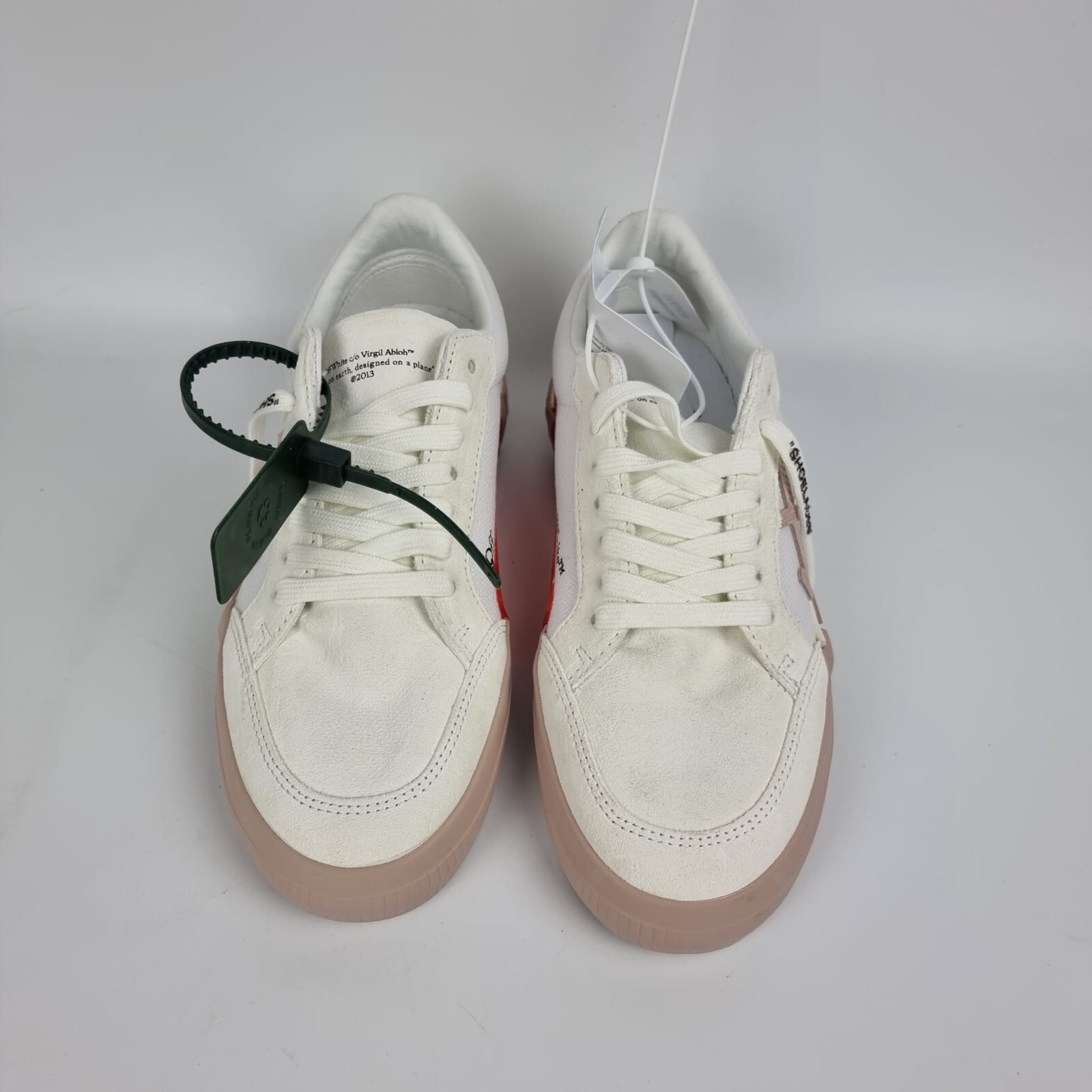 Pre-owned Off-white Vulcanized Women's White And Pink Sneakers Size 38 Us 8