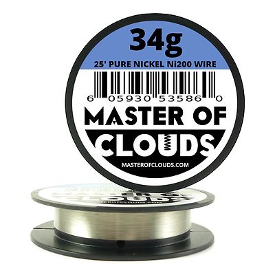Ni200 - 25 ft 34 Gauge AWG Pure Nickel 200 Non Resistance Wire 0.16mm 34g 25'