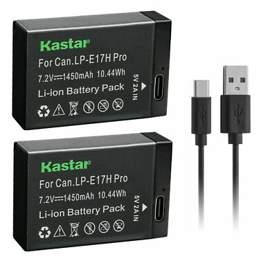 Kastar LP-E17HPro Batteries W/ Type-C for Canon EOS RP Mirrorless Digital Camera