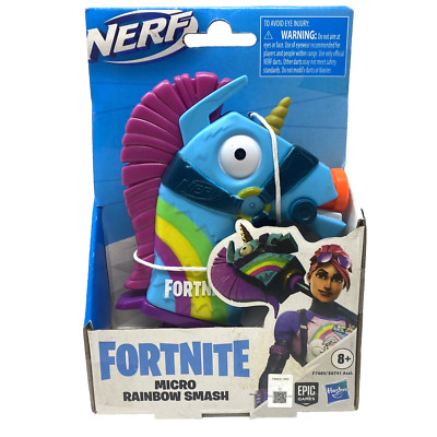 NERF Fortnite Epic Games Micro Rainbow Smash Dart Gun with 2 Darts Hasbro NEW