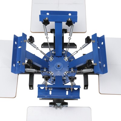 4 Colors 4 Station Silk Screening Screenprint Press Silk Screen Printing Machine
