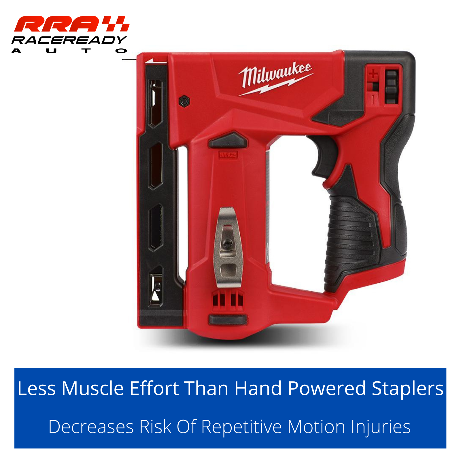 Milwaukee Staple Gun 12V Cordless 10mm Crown Stapler Stapler Tool Skin