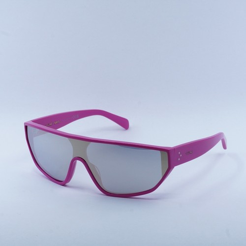 Pre-owned Celine Cl40195i 75c Shiny Pink/silver Mirror --135 Sunglasses