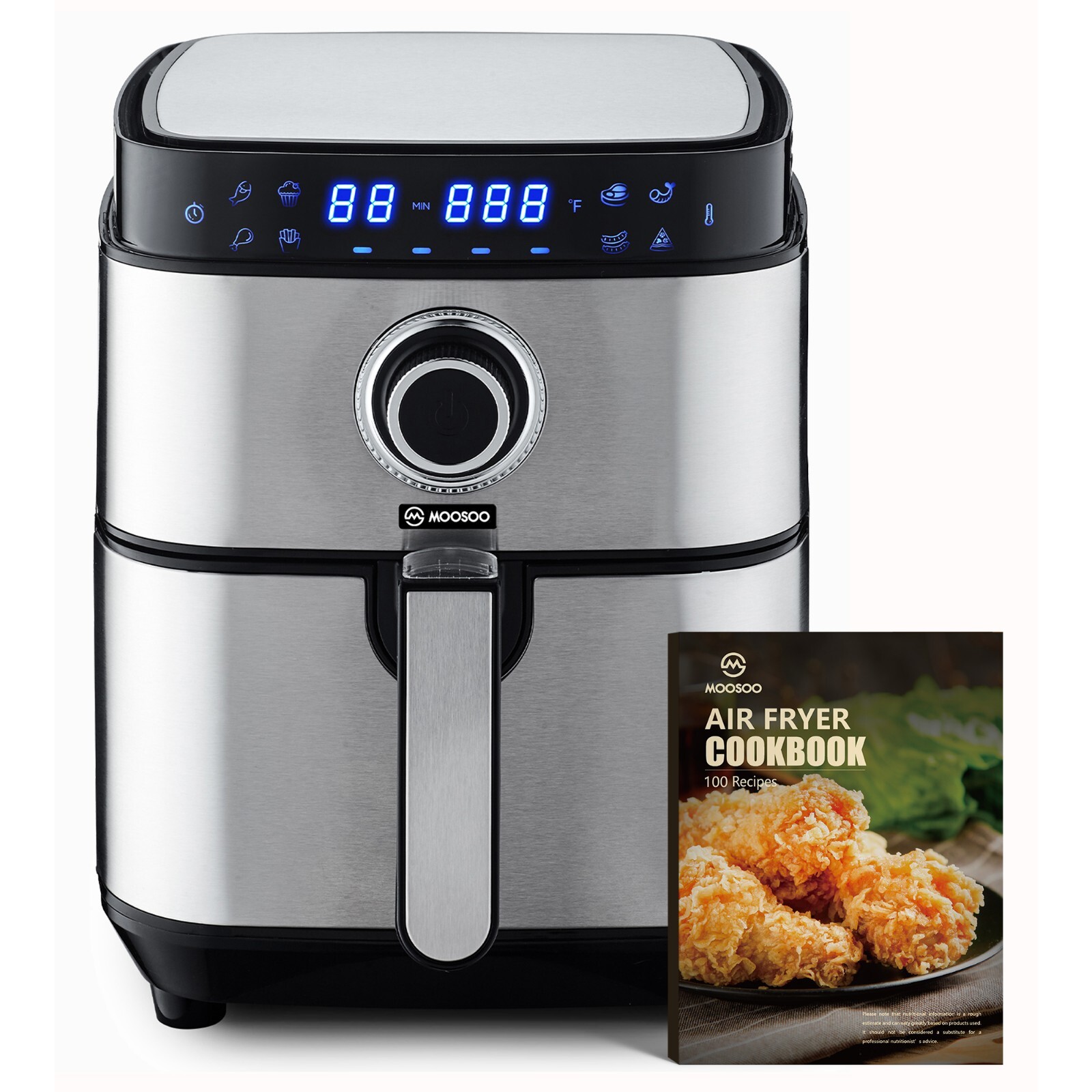 Air Fryer MOOSOO 5.2Qt Air Fryer, Touchscreen Control Panel