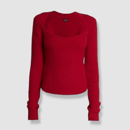 Pre-owned Isabel Marant $935  Womens Red Wool Cashmere V-neck Sweater Size Fr 38/ Us 6