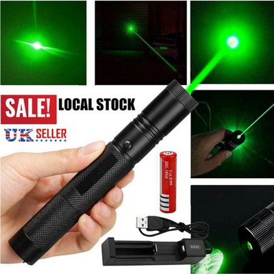 990Miles 532nm Green Laser Pointer Pen Astronomy Visible Beam Rechargeable Lazer